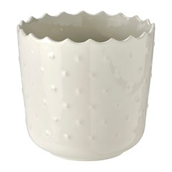 SESAMFRÖN - Plant pot, in/outdoor off-white, 9 cm
