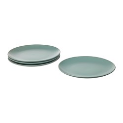 FÄRGKLAR - Plate, matt light turquoise, 26 cm