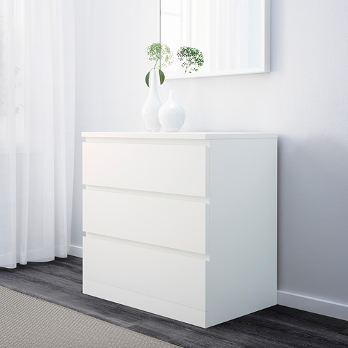 MALM perabot kamar tidur, set isi 3