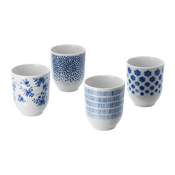 ENTUSIASM - Mug, berpola/biru, 22 cl