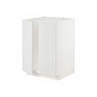 METOD - Kabinet dasar u bak cuci + 2 pintu, putih/Stensund putih, 60x60x80 cm