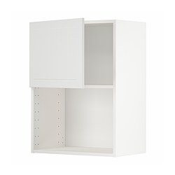 METOD - Wall cabinet for microwave oven, white/Stensund white, 60x37x80 cm