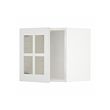 METOD - Kabinet dinding dengan pintu kaca, putih/Stensund putih, 40x37x40 cm