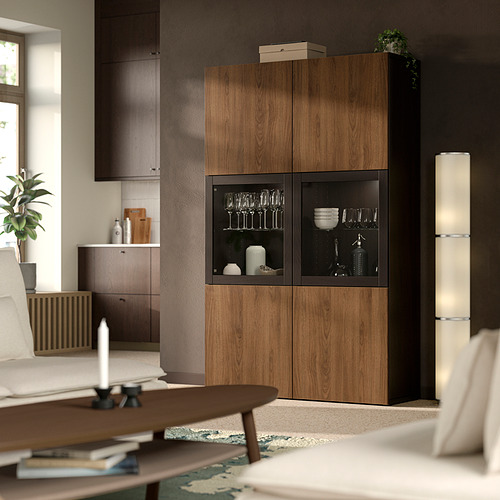 BESTÅ storage combination w glass doors