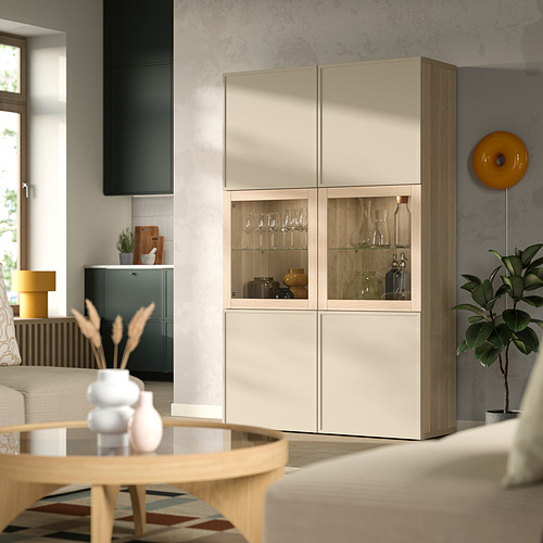 BESTÅ storage combination w glass doors