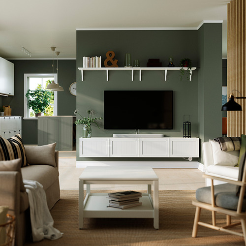 BESTÅ TV bench with doors