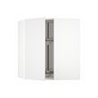 METOD - Corner wall cabinet with carousel, white/Stensund white, 68x37x80 cm