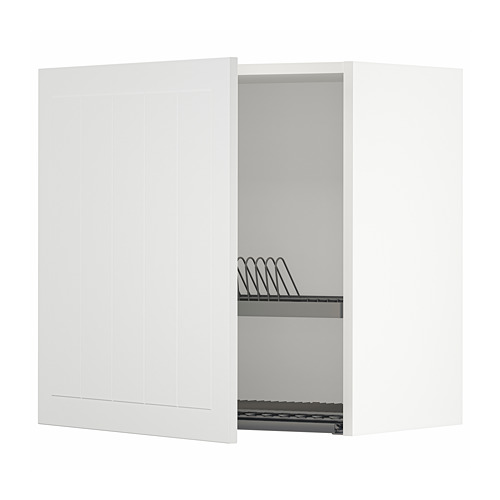 METOD wall cabinet with dish drainer