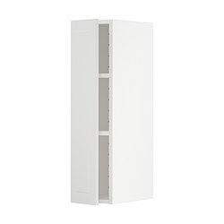 METOD - Wall cabinet with shelves, white/Stensund white, 20x37x80 cm