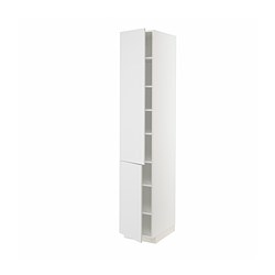 METOD - High cabinet with shelves/2 doors, white/Stensund white, 40x60x220 cm