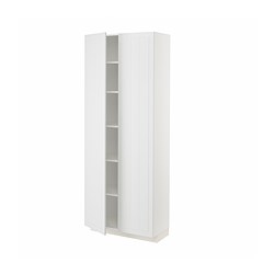 METOD - High cabinet with shelves, white/Stensund white, 80x37x200 cm