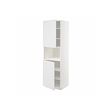 METOD - High cab f micro w 2 doors/shelves, white/Stensund white, 60x60x200 cm