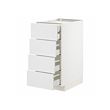 METOD/MAXIMERA - Base cb 4 frnts/2 low/3 md drwrs, white/Stensund white, 40x60x80 cm