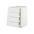 METOD/MAXIMERA - Base cb 4 frnts/2 low/3 md drwrs, white/Stensund white, 60x60x80 cm