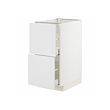 METOD/MAXIMERA - Kbnt dsr 2 pntu dpn/2 laci tinggi, putih/Stensund putih, 40x60x80 cm