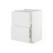 METOD/MAXIMERA - Kbnt dsr 2 pntu dpn/2 laci tinggi, putih/Stensund putih, 60x60x80 cm