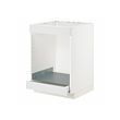 METOD/MAXIMERA - Base cab for hob+oven w drawer, white/Stensund white, 60x60x80 cm