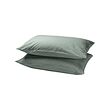 DVALA - Sarung bantal, abu-abu-hijau, 50x80 cm