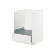 METOD/MAXIMERA - Base cabinet for oven with drawer, white/Stensund white, 60x60x80 cm