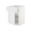 METOD/MAXIMERA - Base cabinet with drawer/door, white/Stensund white, 60x60x80 cm