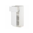 METOD/MAXIMERA - Base cabinet with drawer/door, white/Stensund white, 40x37x80 cm