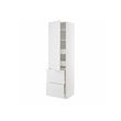 METOD/MAXIMERA - Hi cab w shlvs/4 drawers/dr/2 frnts, white/Stensund white, 60x60x220 cm