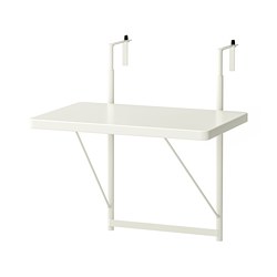 TORPARÖ - Meja balkon, putih, 50 cm