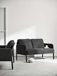 GLOSTAD - 2-seat sofa, Knisa dark grey