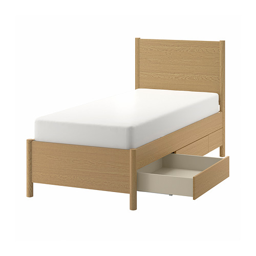 TONSTAD rangka tempat tidur+penyimpanan