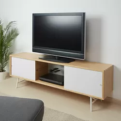 SVENARUM - Meja TV dgn pintu geser, bambu, 170x35x54 cm