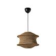 HAVSDJUP/BLÅSTÅNG - Pendant lamp, beige/black, 45 cm