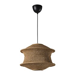 HEMMA/BLÅSTÅNG - Lampu gantung, krem/hitam, 45 cm