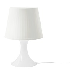 LAMPAN - Lampu meja, putih, 29 cm