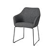 TOSSBERG - Chair, metal black/Gunnared dark grey