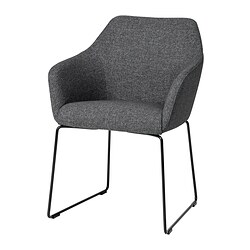 TOSSBERG - Chair, metal black/Gunnared dark grey