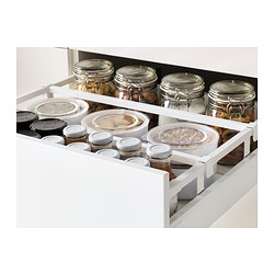 METOD/MAXIMERA - Hi cab w shlvs/4 drawers/dr/2 frnts, white/Stensund white, 60x60x220 cm