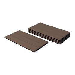 UTLÄNGAN - Floor decking, outdoor, brown, 0.90 m²