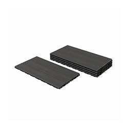 UTLÄNGAN - Floor decking, outdoor, grey stained, 0.90 m²