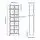 BILLY/OXBERG bookcase w glass doors/ext unit