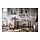 OLOV/LINNMON - meja, efek kayu oak diwarnai putih/hitam, 100x60 cm | IKEA Indonesia - PE888792_S1
