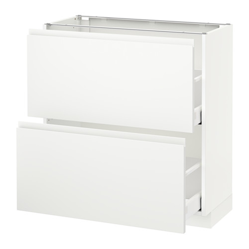 METOD base cabinet with 2 drawers
