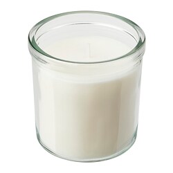 ADLAD - Scented candle in glass, Scandinavian Woods/white, 40 hr