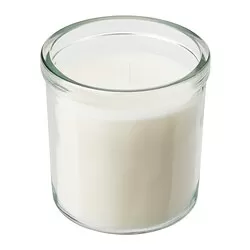 ADLAD - Scented candle in glass, Scandinavian Woods/white, 40 hr