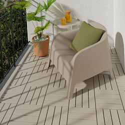 RUNNEN - Dek lantai, luar ruang, krem, 0.81 m²