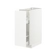 METOD - Base cabinet/pull-out int fittings, white/Veddinge white, 30x60x80 cm