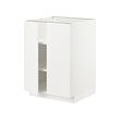 METOD - Kabinet dasar dg rak/2 pintu, putih/Veddinge putih, 60x60x80 cm