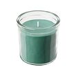 HEDERSAM - Scented candle in glass, Fresh grass/light green, 40 hr
