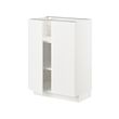METOD - Kabinet dasar dg rak/2 pintu, putih/Veddinge putih, 60x37x80 cm
