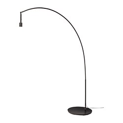 SKAFTET - Dasar lampu lantai, melengkung, hitam