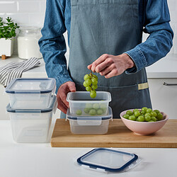 IKEA 365+ - Food container with lid, set of 4, plastic